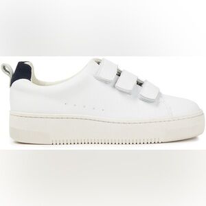 Sandro Leather Sneakers Trainers Shoes Platform Straps Suede Athletic Minimalist